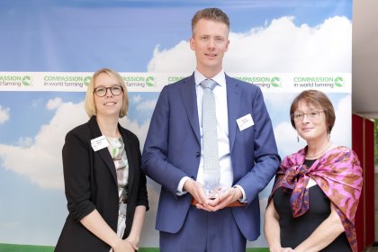 Compassion Best Innovation Award went to SELEGGT. Photo: CIWF Compassion Best Innovation Award went to SELEGGT. Photo: CIWF
