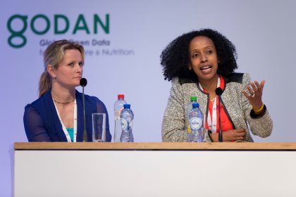 Janneke Hadders, CEO of Dacom (left) and Sara Menker, CEO of Gro Intelligence are ready to take questions from the audience at the Big Data and intellectual property session. Photo: Koos Groenewold Janneke Hadders, CEO of Dacom (left) and Sara Menker, CEO of Gro Intelligence are ready to take questions from the audience at the Big Data and intellectual property session. Photo: Koos Groenewold