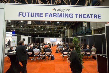 The Proagrica Future Farming Theatre hosted 5 sessions over 2 days on pigs, poultry, dairy, horticulture and crop farming. Photo: Koos Groenewold The Proagrica Future Farming Theatre hosted 5 sessions over 2 days on pigs, poultry, dairy, horticulture and crop farming. Photo: Koos Groenewold