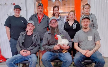 The Avantis team were co-winners of the award. They achieved an average of 180 eggs per hen housed, but one barn in 2020 achieved 184.2. Photo: Doris Berube The Avantis team were co-winners of the award. They achieved an average of 180 eggs per hen housed, but one barn in 2020 achieved 184.2. Photo: Doris Berube