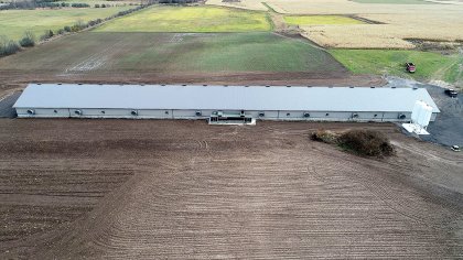 In 2019, a new barn was built, expanding production to 445,000 birds per year. Photo: Prinzen In 2019, a new barn was built, expanding production to 445,000 birds per year. Photo: Prinzen