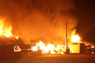 Turkey house razed in suspicious fire