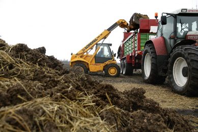 Poultry litter must be stored in a compact heap. This must not be within 40m of any waterway; 100m of lakes; 50m of a borehole, spring or well; 250m of a borehole used for a public water supply. Photo: Hans Prinsen