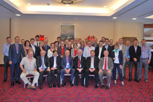 Sitting from the left to the right: Jim Hunnable, Leo Graf von Drechsel (board member EPEXA) Ramunas Freigofas (DG SANCO), Jacques de Lange (president EPEXA), Maciej Przyborski (KRD-IG),  Claus Zakarias (board member EPEXA) and Cees Vermeeren (secretary general EPEXA).