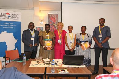Three of the best Ugandan poultry farmers were present at the event. Second from the right is Anzoa Clara Aya of Aya Mixed farm in Uganda. Photos: Dick van Doorn