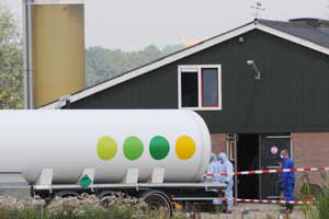 Euthanising sick poultry flocks normally involves large tankers filled with CO2 gas. Using nitrogen foam instead is easier and has no negative effects on welfare.