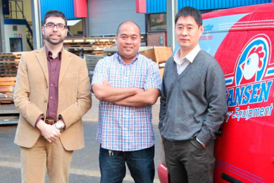 Carmelo Ferlito - new sales director of Jansen Asia, Gerard Llanes - Philippines and David Jia Weike - China