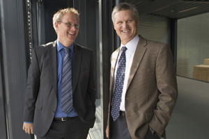 L-R: Bart Aangenendt, CEO Pas Reform Hatchery Technologies, and Steve Warren, CEO NatureForm Hatchery Technologies.