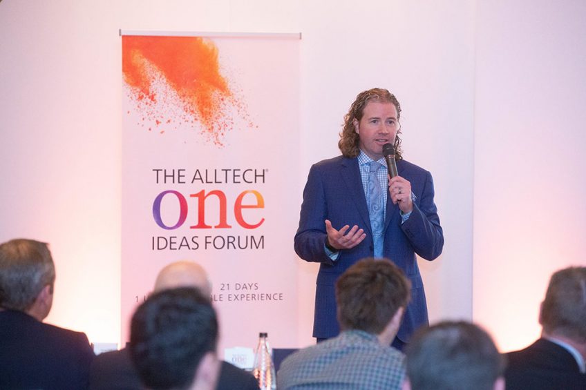Mark Lyons speaking at the Alltech one ideas forum. Photo: Tim Scrivener