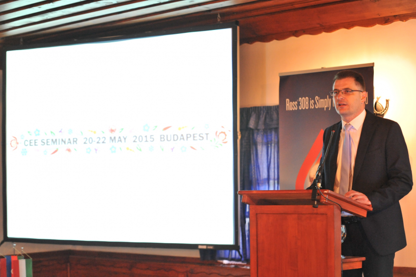 Balázs Takács welcomes the audience.