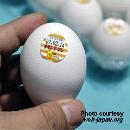 Advertising on eggs reaches Japan
