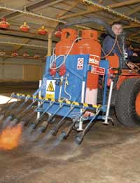 Gas burner helps in the battle against poultry disease