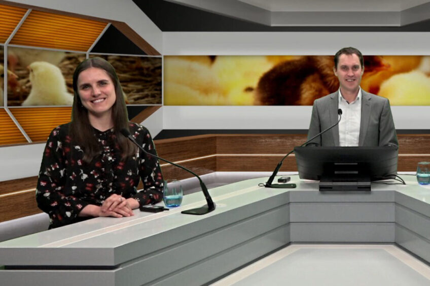 Ellen Paepe from Herbavita joins Poultry World editor, Fabian Brockotter, in studio. Photo: Misset