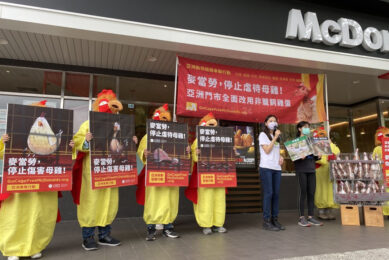 Protest action in Taipei, Taiwan. Photo: Environment & Animal Society of Taiwan (EAST)