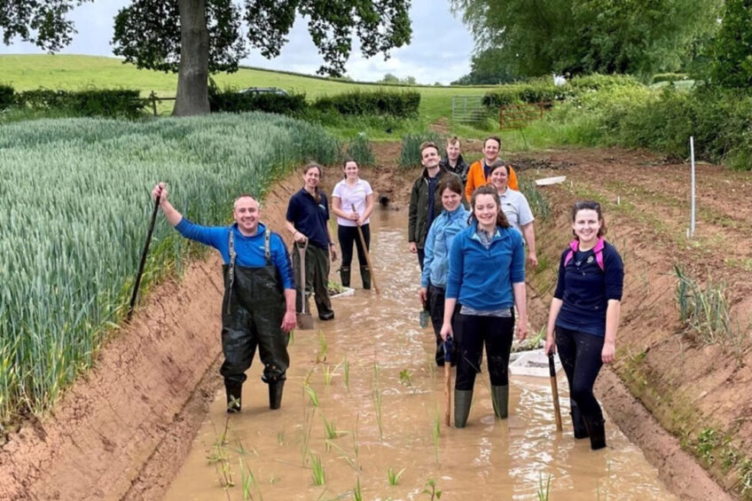 Volunteers from Noble Foods and the Wye and Usk Foundation. Photo: Noble Foods and The Wye and Usk Foundation