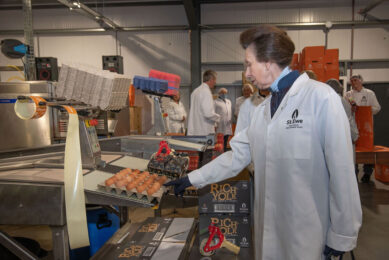 HRH The Princess Royal visited UK egg producer, St Ewe Free Range Eggs. Photo: Bfrepa